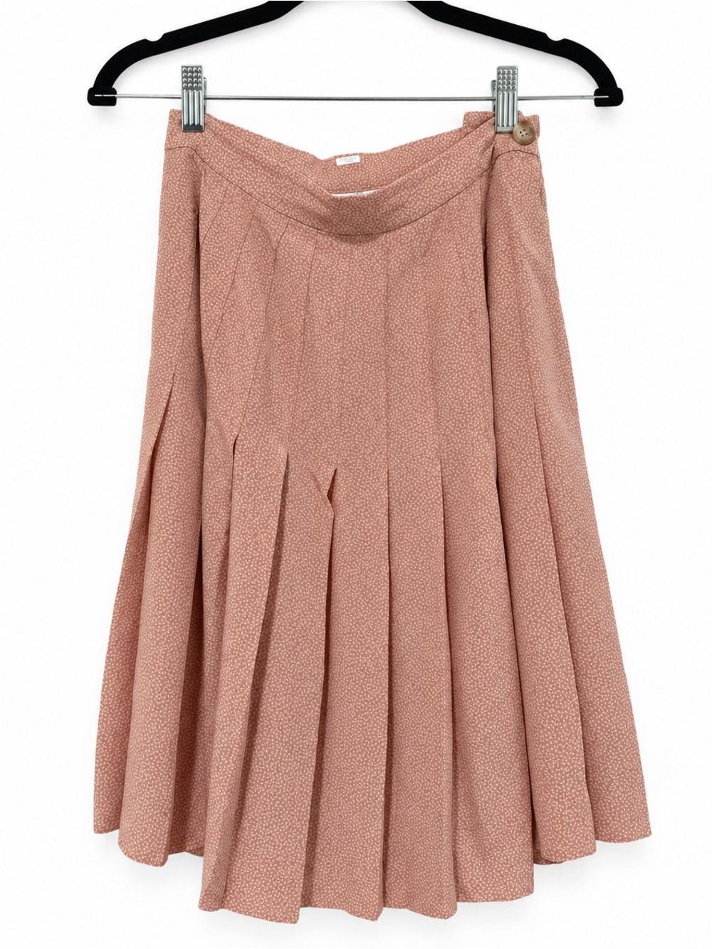 Vintage Ann Taylor Silk Pleated Pink Skirt 6